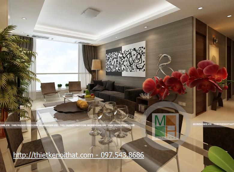 Thiết kế nội thất chung cư cao cấp KeangNam - Nhà Anh Trường